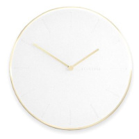 Stackers Nástěnné hodiny White & Brushed Gold Clock | bílá