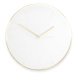 Stackers Nástěnné hodiny White & Brushed Gold Clock | bílá