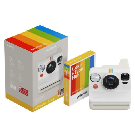Polaroid Now Gen 3 Pebble White Bundle with Color Film (8 photos)