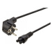 PREMIUMCORD Kabel napájecí 230V pro NTB (3pin, Schuko, trojlístek) 1m