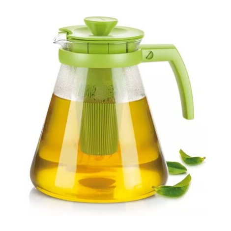 Zelené konvice na čaj a kávu