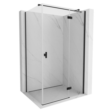 MEXEN/S Mist H T sprchový kout dveře křídlové pravá 95 x 110, transparent, černá 8A5T-095-110-70