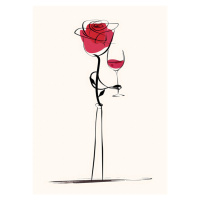 Ilustrace Wine Rose, Andreas Magnusson, 30 × 40 cm