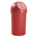 helit Samozavírací nádoba na odpadky z plastu, objem 13 l, bal.j. 6, v x Ø 490 x 252 mm, červená