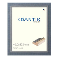 DANTIK rámeček 40 × 50, AMALFI modrý plexi čiré