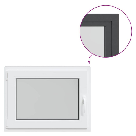 vidaXL Okno do sklepa "RISOR" 80x50 cm otevíravě-sklopné DIN levé antracitové