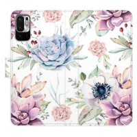 iSaprio flip pouzdro Succulents Pattern pro Xiaomi Redmi Note 10 5G