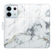 iSaprio flip pouzdro SilverMarble 15 pro Xiaomi Redmi Note 13 Pro+ 5G