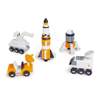 Dřevěná vesmírná vozidla Space Voyager Set Tender Leaf Toys 5 druhů