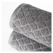 Bavlněná froté osuška se vzorem OLIWIER 70x140 cm tmavě šedá 520 gr Mybesthome