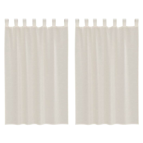 vidaXL Voálové záclony se záložkou Top 2 ks krémová