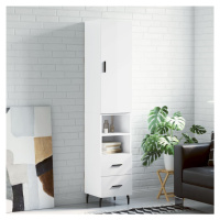 vidaXL Skříň highboard bílá s vysokým leskem 34,5x34x180 cm kompozit