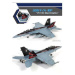 Model Kit letadlo 12577 - USN F/A-18F "VFA-154 Black Knight" (1:72)