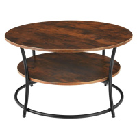 tectake 404447 konferenční stolek cromford 80x46cm - Industriální dřevo tmavé, rustikální - Indu