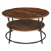 tectake 404447 konferenční stolek cromford 80x46cm - Industriální dřevo tmavé, rustikální - Indu