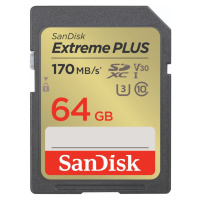 SanDisk SDXC karta 64GB Extreme PLUS (200 MB/s Class 10, UHS-I U3 V30)