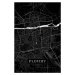 Mapa Plovdiv black, 26.7 × 40 cm