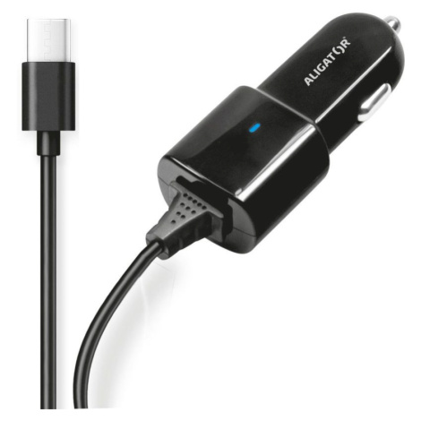 Nabíječka mobilního telefonu Aligator 12/24V 2.4A - USB-C / černá F...