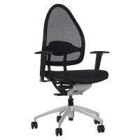 Topstar Elegantní kancelářská otočná židle, se zadní síťkou, opěradlo 550 mm, černá