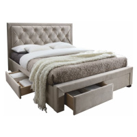 Manželská postel PREMIUM 160 x 200 šedohnědá