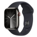 Apple Watch Series 9 41mm Cellular Grafitově šedý nerez s temně inkoustovým řemínkem - S/M