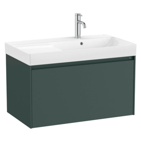 Koupelnová skříňka s umyvadlem Roca ONA 80x50,5x46 cm zelená mat ONA801ZZMP