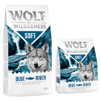 Wolf of Wilderness, 14 kg - 12 + 2 kg zdarma! - Blue River - losos (Soft & Strong)