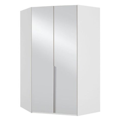 Skříň Moritz - 120x208x120 cm (bílá, zrcadlo)