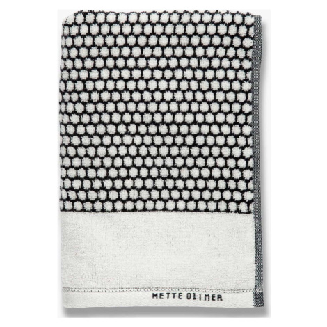 Černo-bílé bavlněné ručníky v sadě 2 ks 40x60 cm Grid – Mette Ditmer Denmark