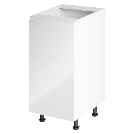 Spodní skříňka, bílá / bílá extra vysoký lesk, levá, AURORA D40 Tempo Kondela