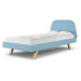 MINKO Čalouněná dětská jednolůžková postel TRAPEZE Zvolte barvu: Modrá, Zvolte rozměr: 120x200 c