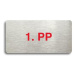 Accept Piktogram "1. PP" (160 × 80 mm) (stříbrná tabulka - barevný tisk bez rámečku)