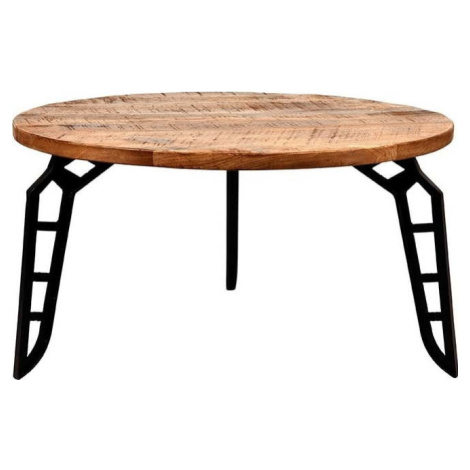 Konferenční stolek s deskou z mangového dřeva LABEL51 Flintstone, ⌀ 80 cm