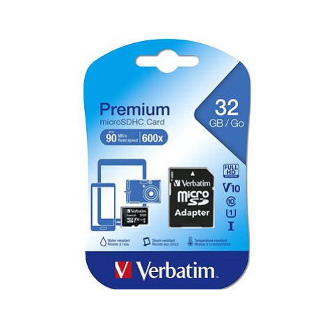 Verbatim MicroSDHC 32GB Premium + SD adaptér