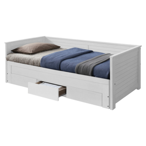 Rozkládací postel, bílá, GORETA Tempo Kondela