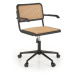 Kancelářská otočná židle INCAS — kov, plast, černá / hnědá