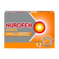 Nurofen Junior Pomeranč 100 mg 12 žvýkacích tobolek