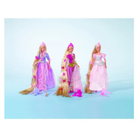 Panenka Steffi Rapunzel varianta tmavě růžové šaty
