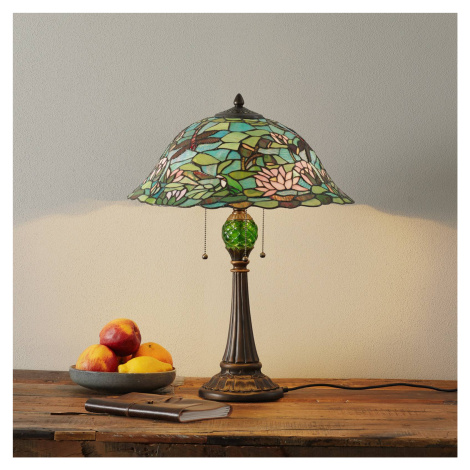 Clayre&Eef Okouzlující stolní lampa Waterlily v Tiffany stylu Clayre & Eef
