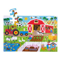 Bigjigs Toys Podlahové puzzle Farma 48dílků
