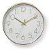 CLWA015PC30GD - Nástěnné hodiny 1xAA bílá/zlatá