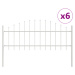 vidaXL Zahradní plot 6 pcs Bílá 170 x 140 cm Práškově lakovaná ocel