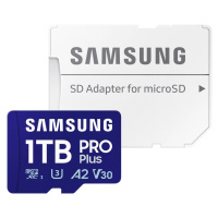 Paměťová karta Samsung PRO Plus/ micro SDXC/ 1TB/ UHS-I U3 / Class 10/ + SD Adapter/ Blue