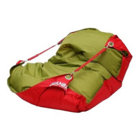 BeanBag Sedací pytel 189×140 duo scarlet rose - green frog