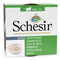 Schesir Cat Jelly Pouch, 24 x 85 g - 20 + 4 zdarma - kuřecí plátky v želé 24 x 85 g