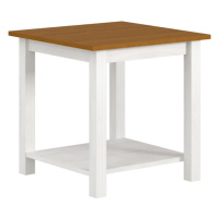 Konferenční stolek FEMI 2, bílá/hnědá