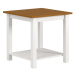 Konferenční stolek FEMI 2, bílá/hnědá