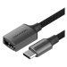 Vention USB-C to USB-A (F) 2.0 Female OTG Cable 0.15m Gray Aluminum Alloy Type