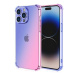 TopQ Kryt iPhone 14 Pro Shock duhový modro-růžový 110286