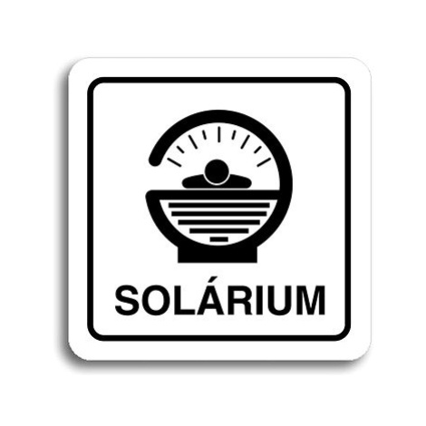 Accept Piktogram "solárium IV" (80 × 80 mm) (bílá tabulka - černý tisk)